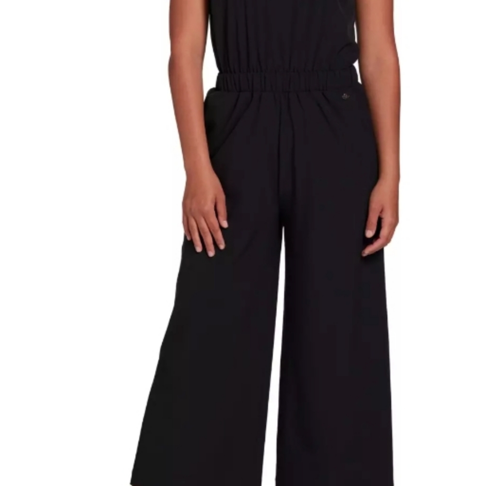 Calia overlap wide leg pantsuit jumpsuit  romper size large
